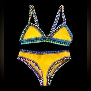 KIINI Yellow and Blue Bikini